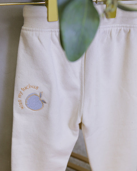 Mini Organic Cotton Kiss My Tuchus Sweatpants